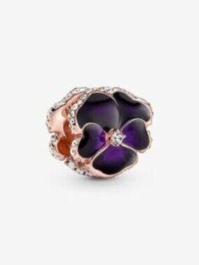 Pandora Purple Enamel Flower Charm